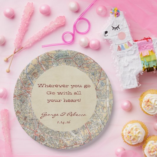 Borden voor persoonlijke plattegronden papieren bordje (Feest)