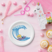 Borden voor peuterblauw golffpapier papieren bordje (Feest)