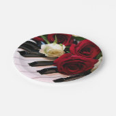 Borden voor piano- en Rozen papier Papieren Bordje (Gekanteld)