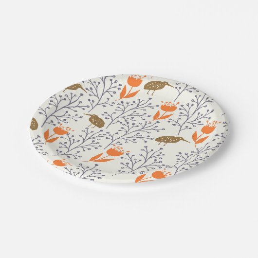 Borden voor Plant van vogels Papieren Bordje (Gekanteld)