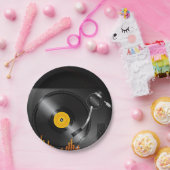 Borden voor Platenspeler Papieren Bordje (Feest)