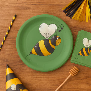 Borden voor Plump Bee Papieren Bordje