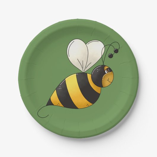 Borden voor Plump Bee Papieren Bordje (Voorkant)