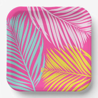 Borden voor poolpapier | Pool Party decor Papieren Bordje