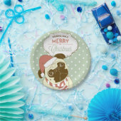 Borden voor prettige kerstcadeautjes papieren bordje (Feest)