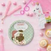 Borden voor prettige kerstcadeautjes papieren bordje (Feest)