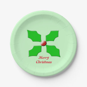 Borden voor prettige kerstfeestdagen papieren bordje