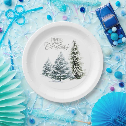 Borden voor prettige kerstfeestdagen papieren bordje (Feest)