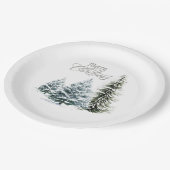 Borden voor prettige kerstfeestdagen papieren bordje (Gekanteld)