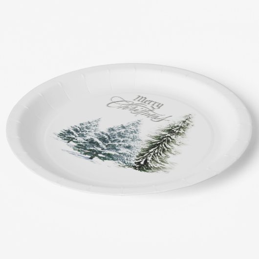 Borden voor prettige kerstfeestdagen papieren bordje (Gekanteld)