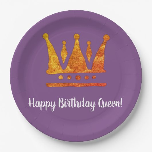 Borden voor Queen Birthday Custom Paper Papieren Bordje (Voorkant)