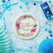 Borden voor quinceanera-vlinderbloemigen papieren bordje (Feest)