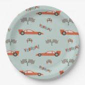 Borden voor rackpapier |  racewagen papieren bordje (Voorkant)