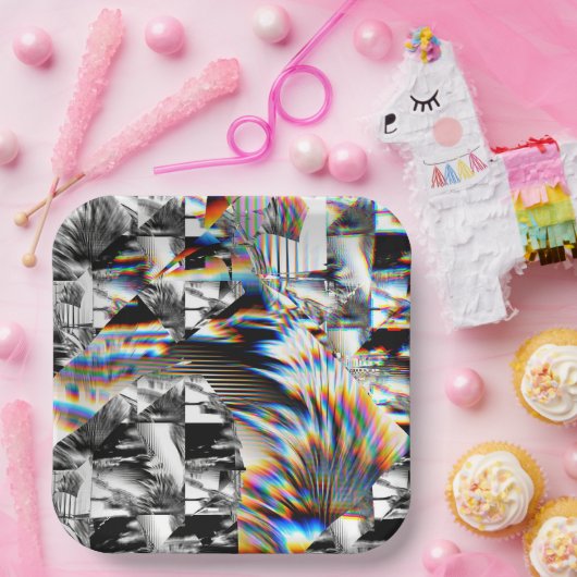 Borden voor regenboogassays papieren bordje (Feest)