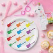Borden voor regenbooggitaarpapier papieren bordje (Feest)