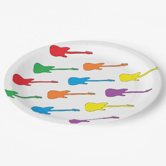 Borden voor regenbooggitaarpapier papieren bordje (Gekanteld)