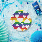 Borden voor regenboogpapier papieren bordje (Feest)