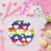 Borden voor regenboogpapier papieren bordje (Feest)