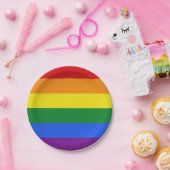 Borden voor regenboogvlagpapier papieren bordje (Feest)