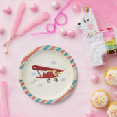 Borden voor reisavontuurkaarten voor vliegtuigpapi papieren bordje (Feest)