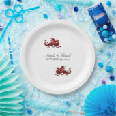 Borden voor rode drakenbruiloft papieren bordje (Feest)