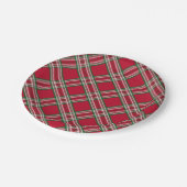 Borden voor rode kerstfeestjes papieren bordje (Gekanteld)