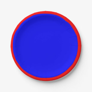 Borden voor rood en blauw papier papieren bordje