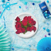 Borden voor rood rozenpapier papieren bordje (Feest)