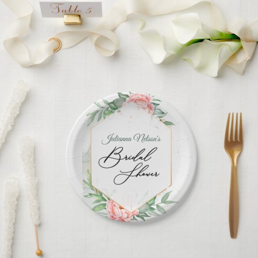 borden voor roos en groenboek papieren bordje (Huwelijk)