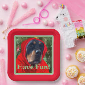 Borden voor rottweilerpapier hebben afgewerkt papieren bordje (Feest)