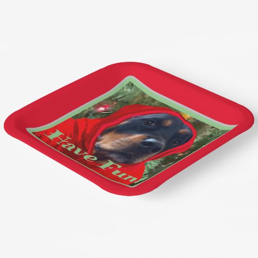 Borden voor rottweilerpapier hebben afgewerkt papieren bordje (Gebogen)