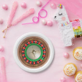 Borden voor roulette papier papieren bordje (Feest)