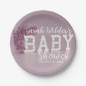 Borden voor roze Baby shower Papieren Bordje (Voorkant)