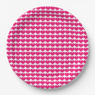 Borden voor roze crèmekleurig patroon papieren bordje