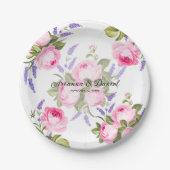 Borden voor roze en lavender Weddenschap Papieren Bordje (Voorkant)