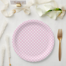 Borden voor roze gingham-patroonpapier