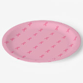 borden voor "roze lint" papieren bordje (Gekanteld)