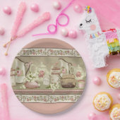 Borden voor Rozen- en pertinten Papieren Bordje (Feest)