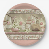 Borden voor Rozen- en pertinten Papieren Bordje (Voorkant)