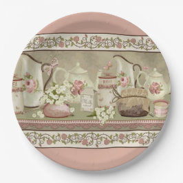 Borden voor  Rozen- en pertinten Papieren Bordje