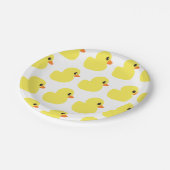 borden voor "Rubber Ducky"-papier Papieren Bordje (Gekanteld)