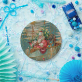 Borden voor Santa & Zijne Vliegtuigmachine Papieren Bordje (Feest)