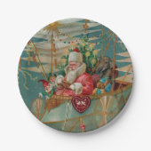 Borden voor Santa & Zijne Vliegtuigmachine Papieren Bordje (Voorkant)