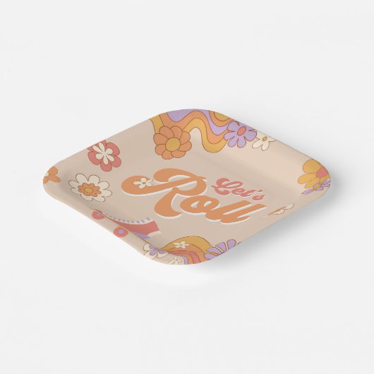 Borden voor Schaats met roovy Roller Papieren Bordje (Gebogen)