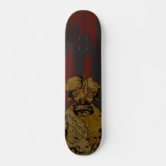 Borden voor schaatsen met gasmasker Zombie Skateboard (Voorkant)