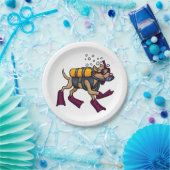 Borden voor scuba-duikdog papieren bordje (Feest)