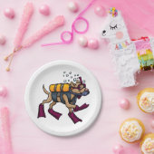 Borden voor scuba-duikdog papieren bordje (Feest)