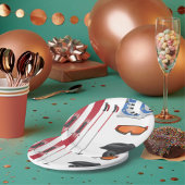 Borden voor skiapparatuurpapier papieren bordje