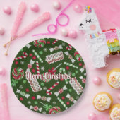 Borden voor Snoep met heerlijke kerstmis 2 Papieren Bordje (Feest)