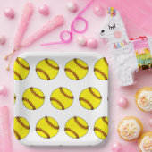 Borden voor Softball-papier Papieren Bordje (Feest)